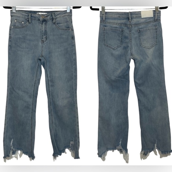 Kroche Paris Chewed Up Jeans Light Blue Size 40 - Picture 1 of 15